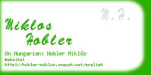 miklos hobler business card